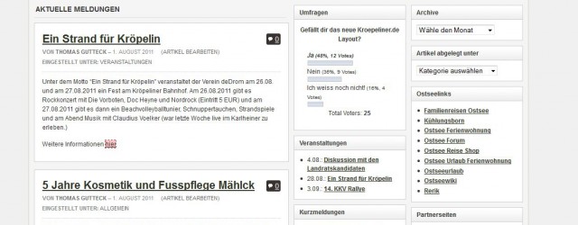 Relaunch Kroepeliner.de Relaunch Kroepeliner.de