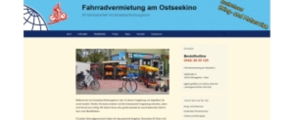 Fahrradvermietung am Ostseekino Ihr Fahrradverleih im Ostseebad Kühlungsborn160809
